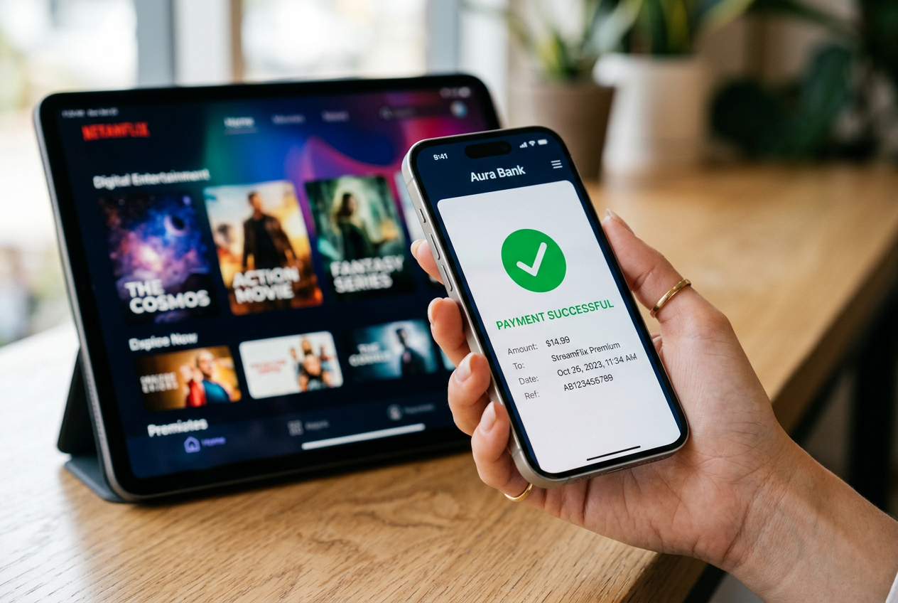 A smartphone displaying a successful payment confirmation in the Revolut app.